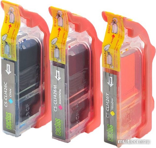 Картридж CACTUS CS-CLI426C/M/Y (аналог Canon CLI-426 C/M/Y Multipack)