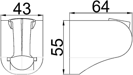 Держатель душевой лейки Maxonor Pure Life PL91-9