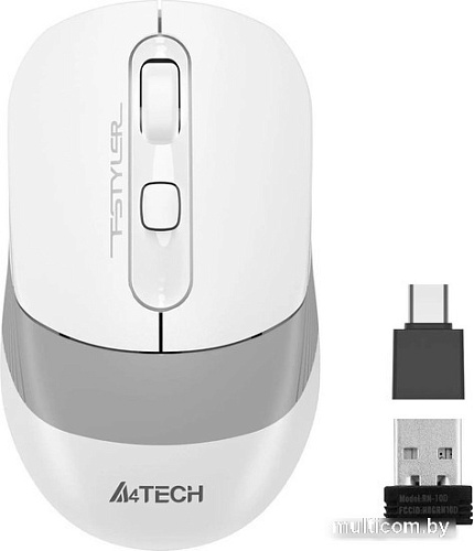 Мышь A4Tech Fstyler FG10CS Air (белый/серый)