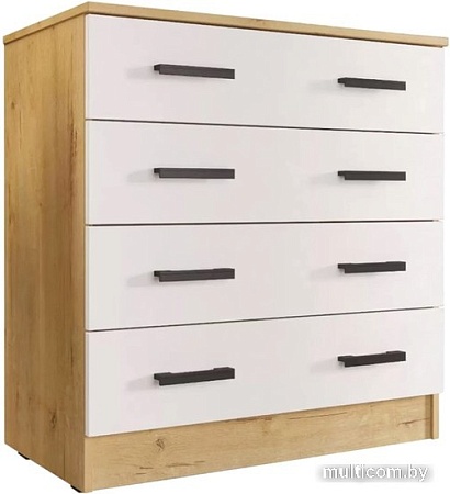 Комод МебельЭра К800 (дуб вотан/белый гладкий)