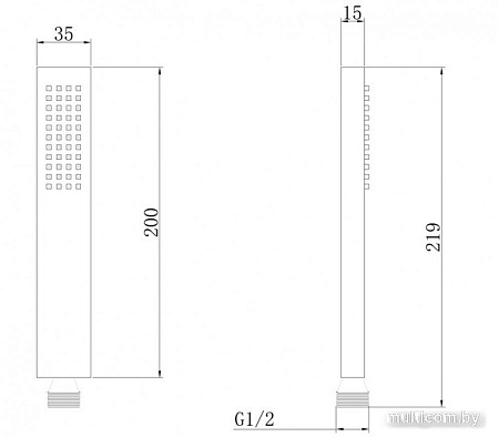 Душевая лейка Abber AF0050G (золото матовое)