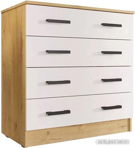 Комод МебельЭра К800 (дуб вотан/белый гладкий)