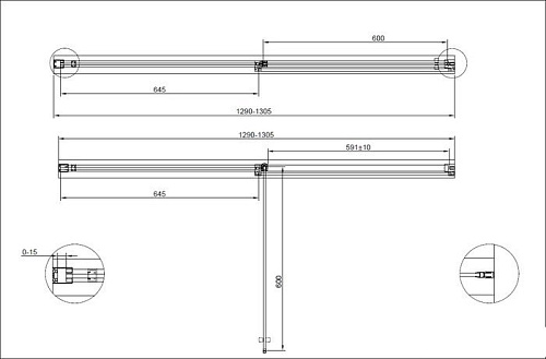 Душевая дверь Cezares URBAN-B-12-130-C-CR