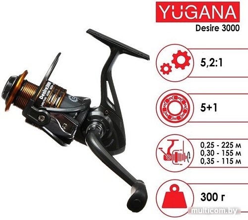Рыболовная катушка Yugana Desire 3000 5+1 ball