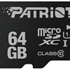 Карта памяти Patriot microSDXC LX Series (Class 10) 64GB