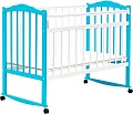 Детская кроватка Bambini 01 (белый/голубой)