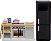 Мебель для кукольного домика Lundby Кухонный остров и холодильник 60201800