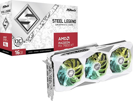 Видеокарта ASRock Radeon RX 7800 XT Steel Legend 16GB OC RX7800XT SL 16GO