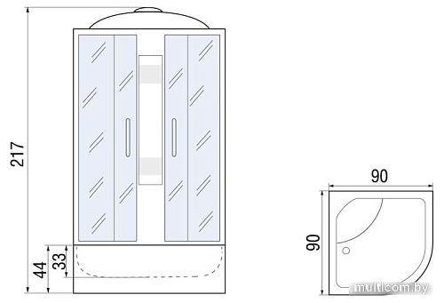 Душевая кабина River Amur 90/44 МТ