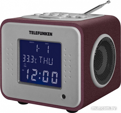 Радиочасы TELEFUNKEN TF-1575U (бордо)