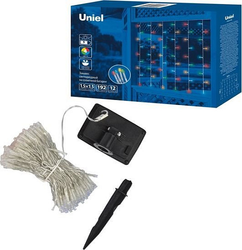 Садовая гирлянда Uniel USL-S-132/PT1515 MULTICOLOR CURTAIN UL-00006539