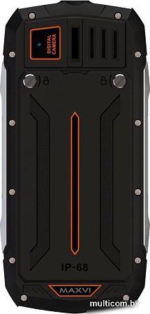 Телефон Maxvi R10 (черный/оранжевый)