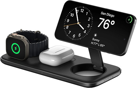 Беспроводное зарядное Satechi Qi2 Trio Wireless Charging Pad