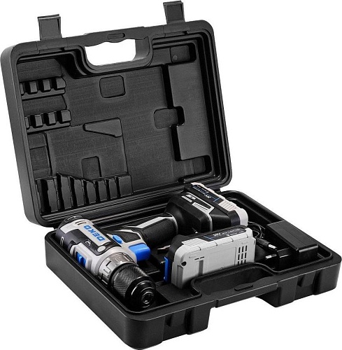 Дрель-шуруповерт Deko ZKCD20V PRO 084-1005 (с 2-мя АКБ, кейс)
