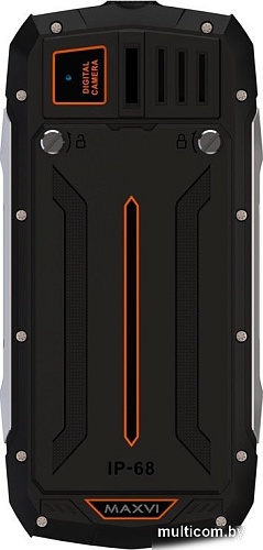 Телефон Maxvi R10 (черный/оранжевый)