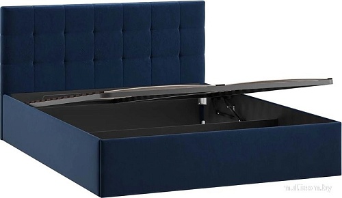 Кровать Трия Джоли Универсальная с ПМ Тип 1 140x200 (микровелюр Wellmart Blue)
