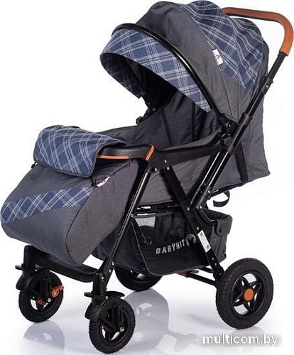 Коляска прогулочная «книга» Babyhit Sense Plus (серый/темно-синий)