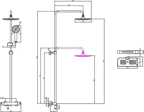 Душевая система Lemark Yeti LM7010C