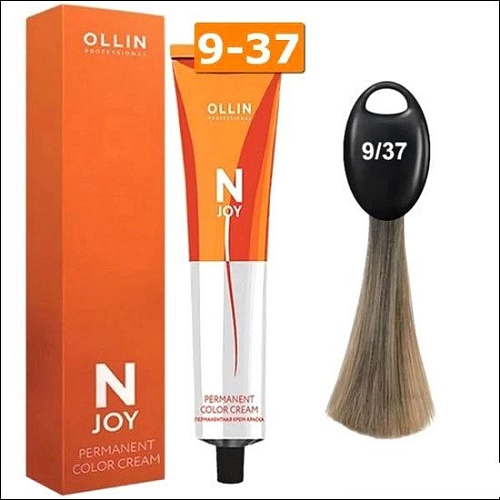 Крем-краска Ollin Professional N-Joy Color Cream 9/37 блондин золотисто-коричневый 100 мл