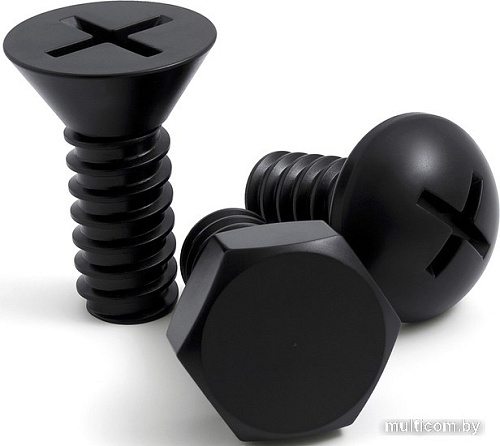 Набор крючков для одежды Qualy Screw QL10064-BK (3 шт, черный)