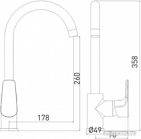 Смеситель Gross Aqua Evo 3243297C-B02
