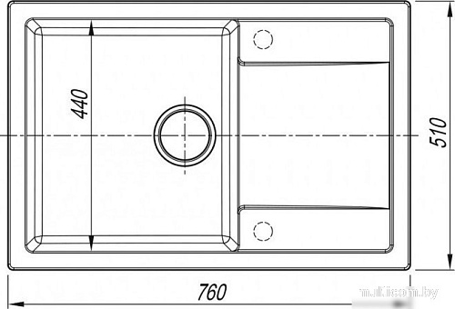 Кухонная мойка ARFEKA Zia 76 (бежевый)