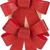 Елочная игрушка Pozzi Milano Бантики 5129 (2 шт, красный)