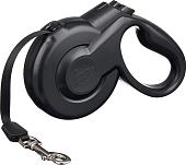 Поводок-рулетка Fida Styleash лента 5 м L 202651 (черный)