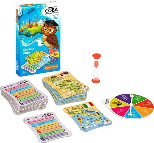 Развивающая игра Bondibon Умная сова. Страны мира ВВ4842