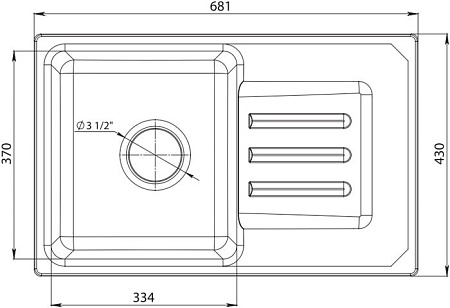 Кухонная мойка GranFest SMART GF-SM680L (бежевый)