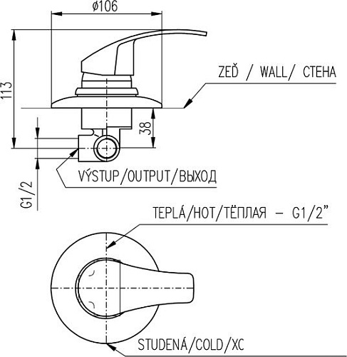 Смеситель Slezak RAV Mississippi MS083