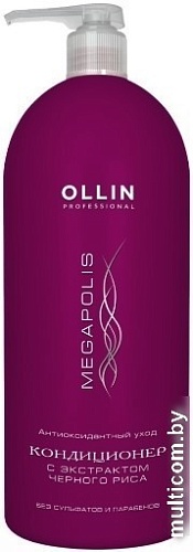 Кондиционер Ollin Professional Megapolis с экстрактом черного риса 1 л