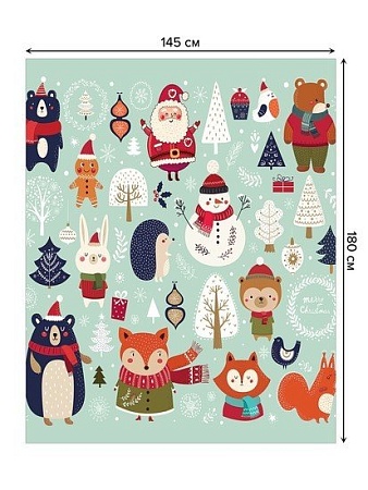 Скатерть JoyArty Новогодние зверюшки tcox_380868_180x145