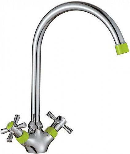 Смеситель Decoroom DR46028 (хром/зеленый)