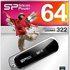 USB Flash Silicon-Power LuxMini 322 Black 64GB (SP064GBUF2322V1K)