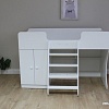 Кровать-чердак Красная звезда Р441 Капризун 2 со шкафом 160x80 (белый)