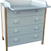 Детский комод Антел Solnyshko ЛДСП 800/4 (белый/бук)