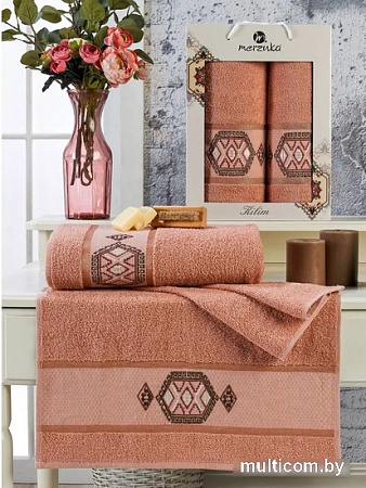 Набор полотенец Merzuka Kilim 50x90/70x140 11715 (оранжевый)