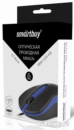 Мышь SmartBuy 329 черный/синий [SBM-329-KB]