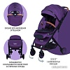 Коляска прогулочная «книга» Nuovita Giro Lux (фиолетовый/черная рама)