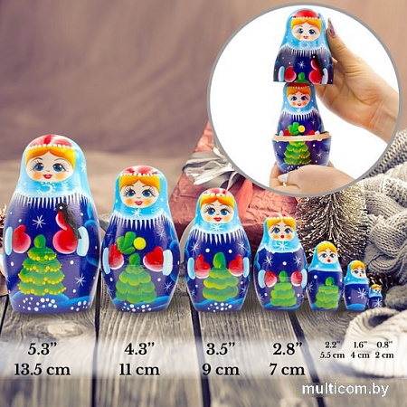 Развивающая игра Брестская Матрешка Снегурочка (набор 7 шт)