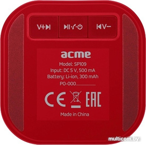 Беспроводная колонка ACME SP109 (красный)