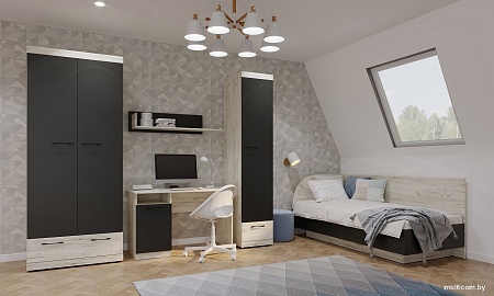 Стол Памир ПКС-12 (крафт белый/антрацит)