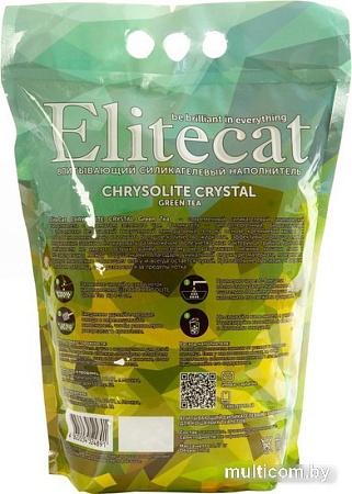 Наполнитель для туалета EliteCat Chrysolite Crystal Green Tea 3.8 л