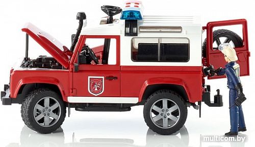 Bruder Land Rover Defender Station Wagon fire department 02596