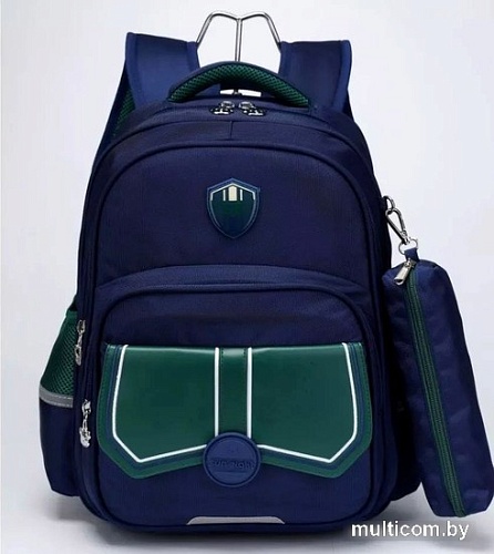 Школьный рюкзак Sun Eight SE-22005 (темно-синий/зеленый)