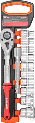 Набор трещотка с головками BaumAuto BM-012-5MSA (12 предметов)