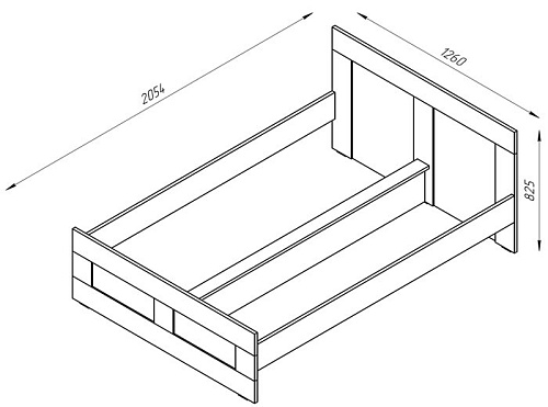 Кровать Mio Tesoro Сириус 120x200 2.02.04.180.1 (белый)