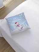 Чехол на подушку JoyArty Веселый снеговик sl_20299