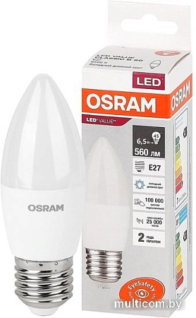 Светодиодная лампа Osram LV CL B60 7 SW/865 230V E27 10X1 RU